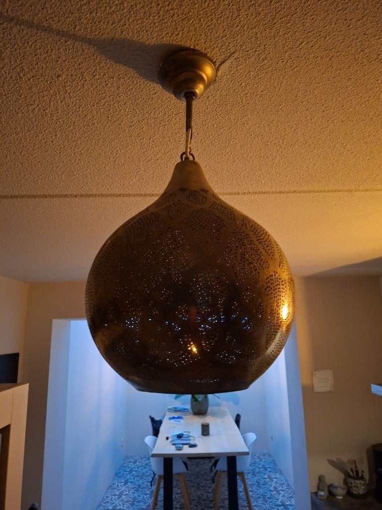 Te koop Marokaanse hanglamp, Huis en Inrichting, Ophalen, Zo goed als nieuw, Metaal, Marokaans