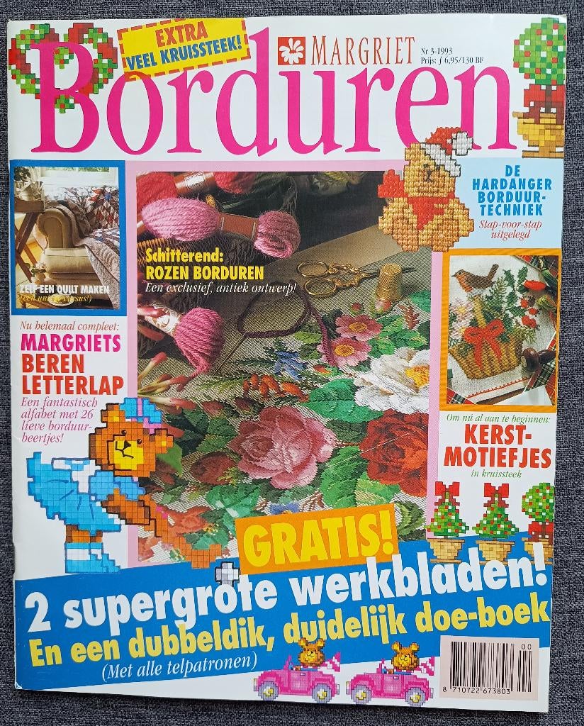 Tijdschrift - Margriet Borduren 1993 - Remy, Ophalen of Verzenden, Nieuw, Handborduren, Patroon