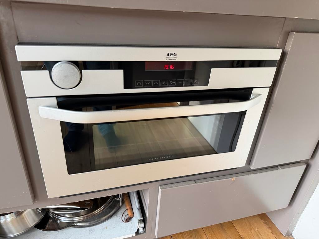 AEG Competence Inbouw Heteluchtoven - Gebruikt, Witgoed en Apparatuur, Magnetrons, Ophalen, Zo goed als nieuw, Oven, Inbouw