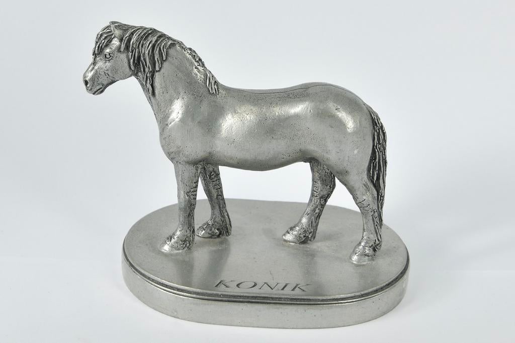 TINNEN BEELDJE VAN EEN KONIK PAARD, Ophalen of Verzenden