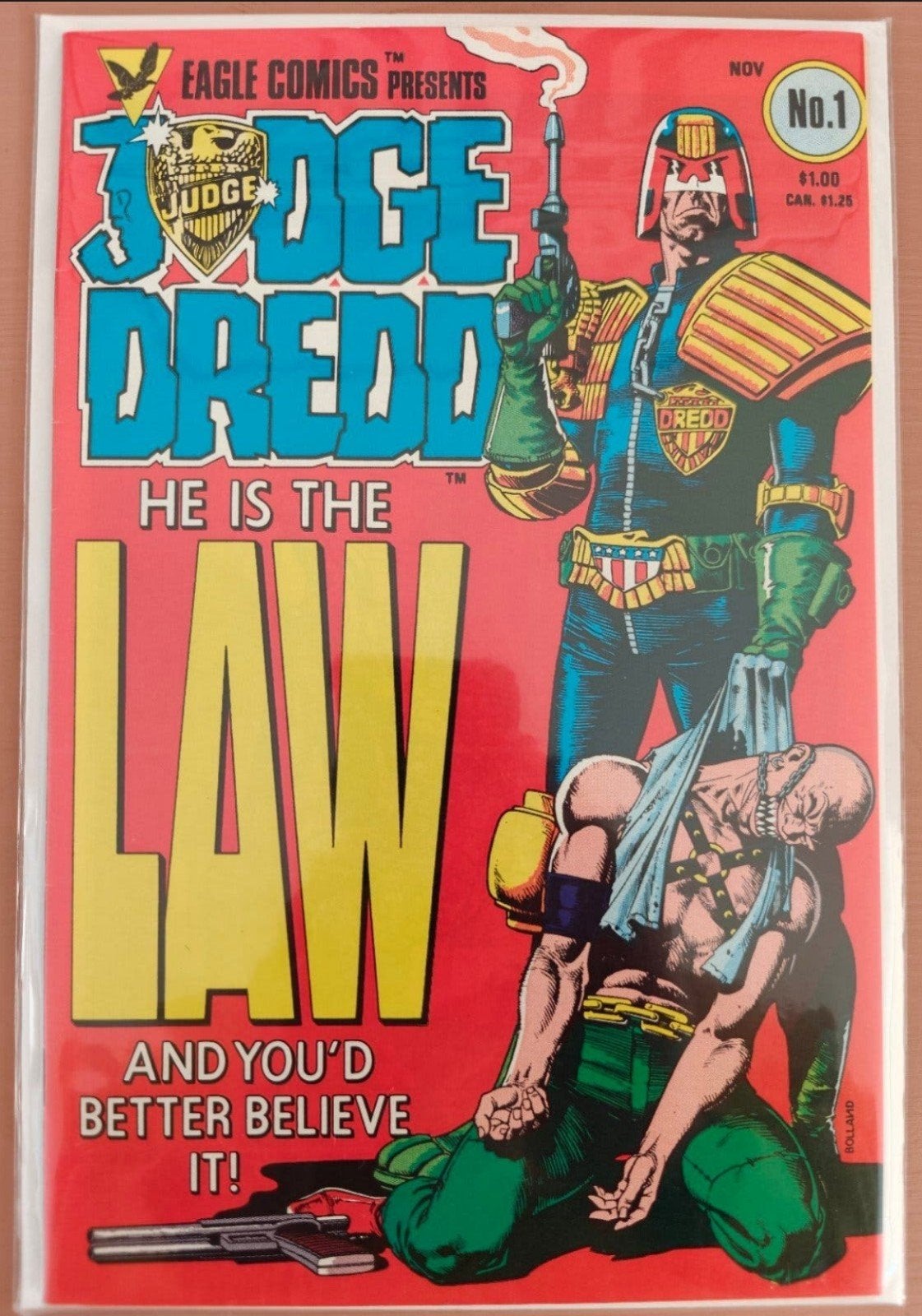 Judge Dredd #1 (1983)🔑, Eén comic, Amerika, Ophalen of Verzenden, Zo goed als nieuw