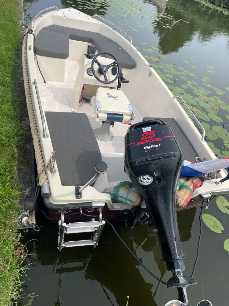 consoleboot Sea Finder 420 met 25pk Mercury, Overige merken, 4 m, Buitenboordmotor, Zo goed als nieuw