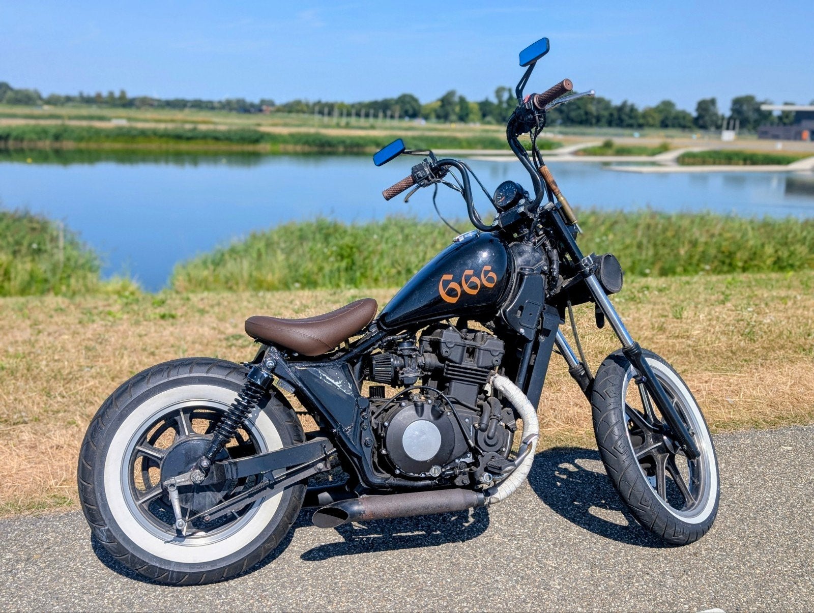 Kawasaki LTD 454 Custom Bobber / Chopper Motorfiets, Motoren, Motoren | Kawasaki, 2 cilinders, Gebruikt, Particulier, Meer dan 35 kW