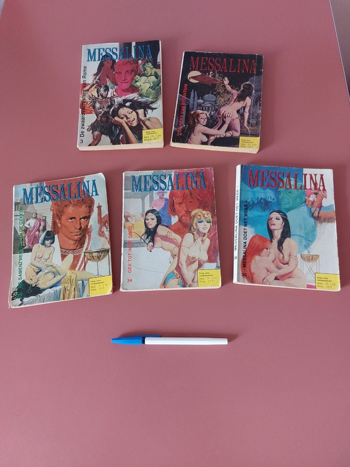 Messalina, Strip voor volwassenen. 5 stuks.  70er jaren., Boeken, Meerdere stripboeken, Ophalen of Verzenden, Gelezen