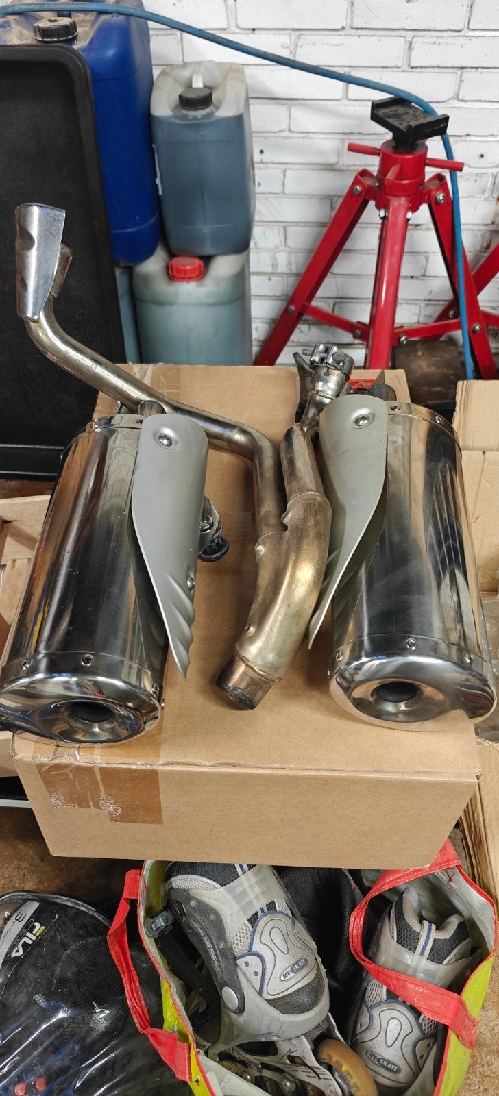 Originele uitlaatset Triumph Street Triple 675 2007-2012, Ophalen, Gebruikt