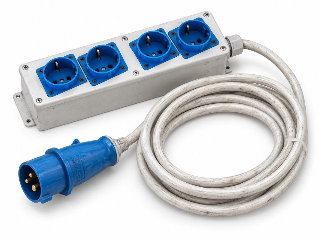 CEE Stroomverdeler 4-voudig met Mennekes Stekker – 3 Meter, Gebruikt, ., Ophalen of Verzenden, .