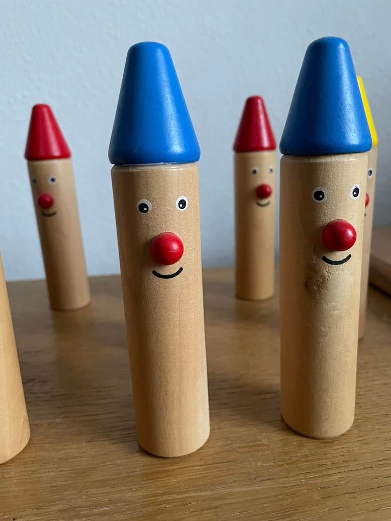 Houten kegelspel, set van 9 kegels, Ophalen of Verzenden
