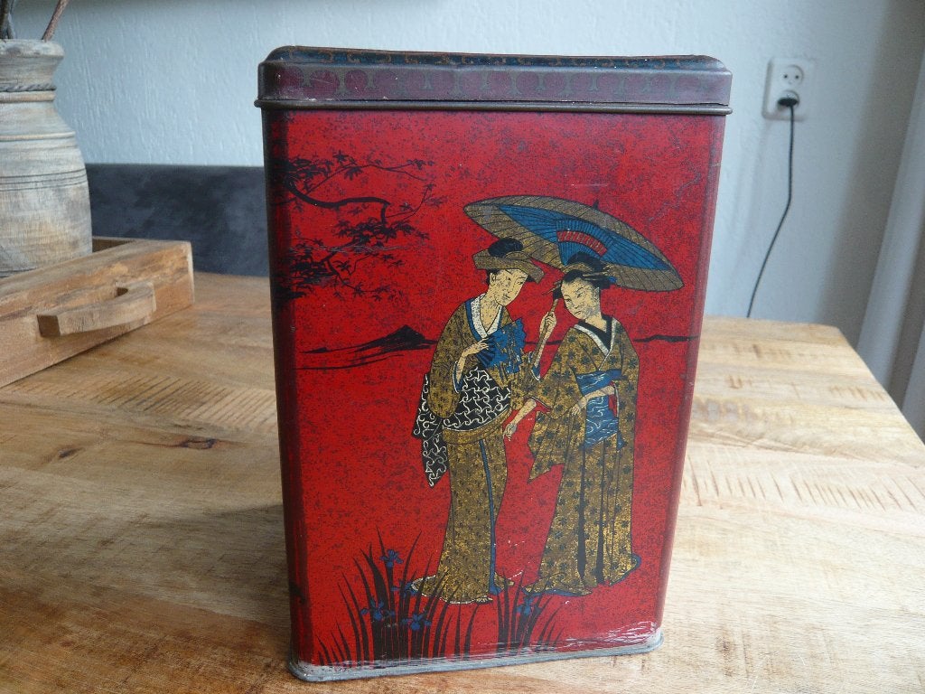 oud chinees/japans theeblik, Ophalen of Verzenden, Gebruikt, Overige