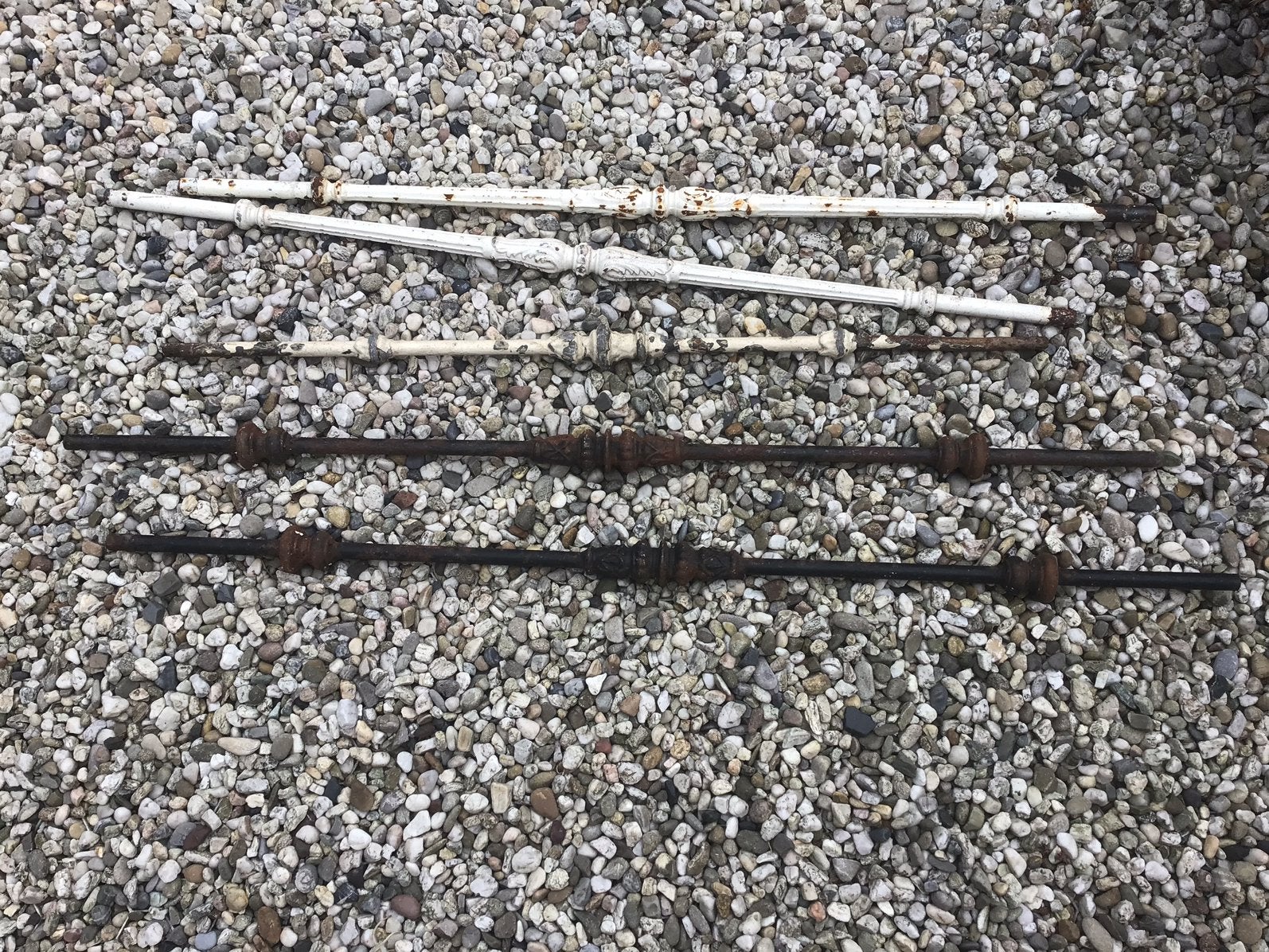 5 ijzeren trapspijlen,Balustrade,hek, Ophalen