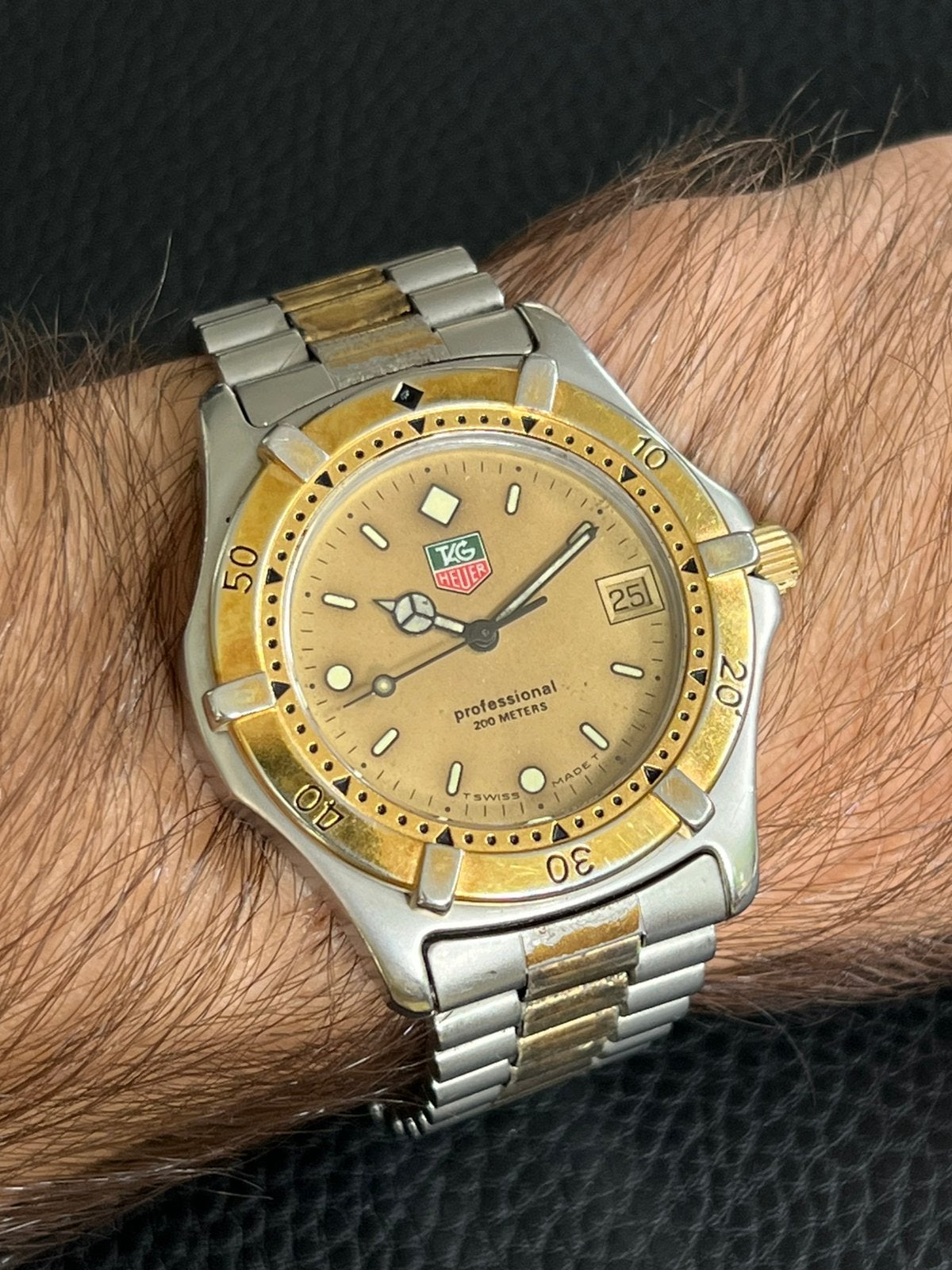 Vintage Tag Heuer horloge, Sieraden, Tassen en Uiterlijk, Horloges | Heren, Ophalen of Verzenden, Zo goed als nieuw, Staal, TAG Heuer