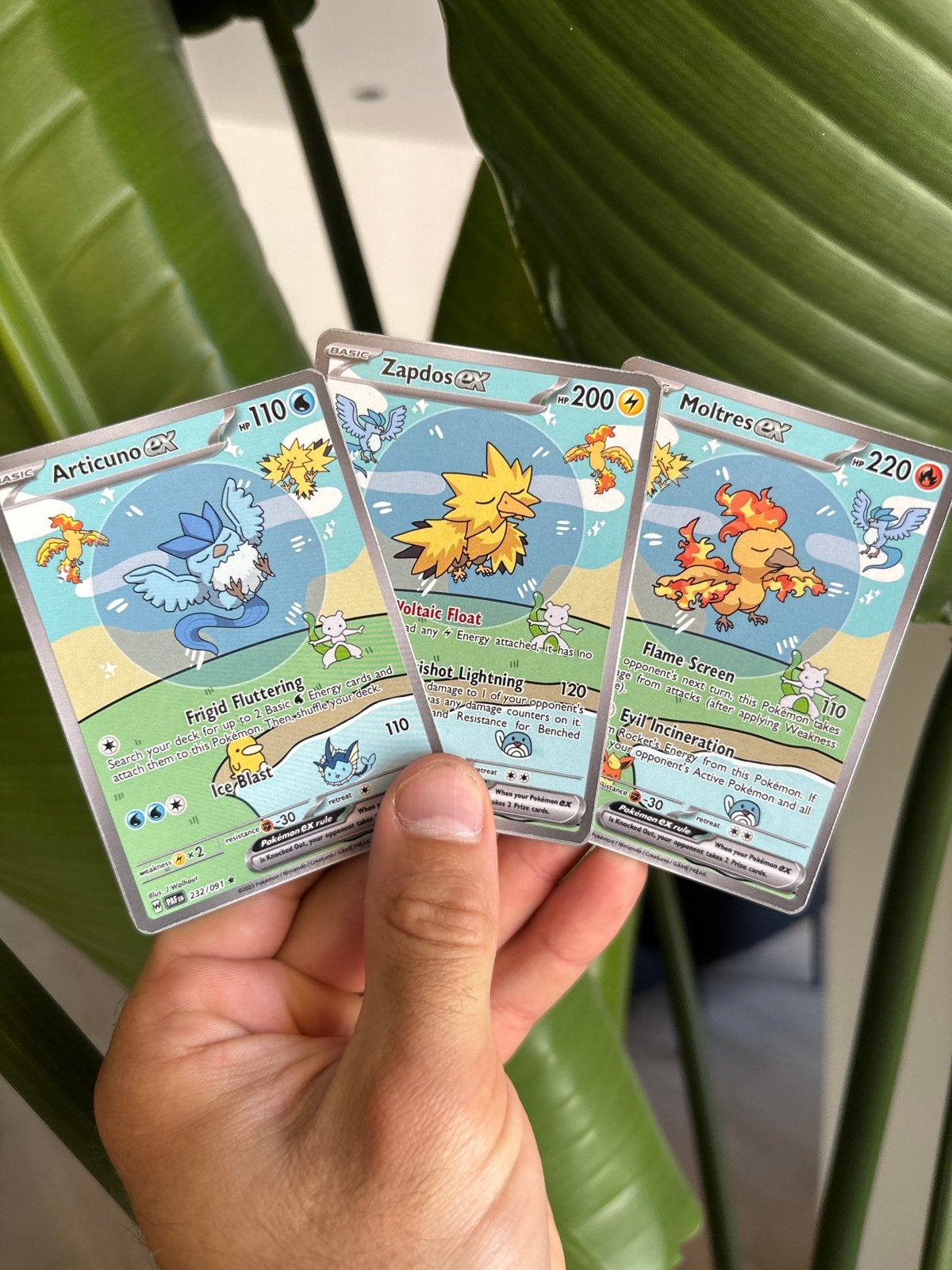 Custom Bubble Articuno, Zapdos & Moltres Pokémon Kaarten, Verzenden, Nieuw, Meerdere kaarten, Foil