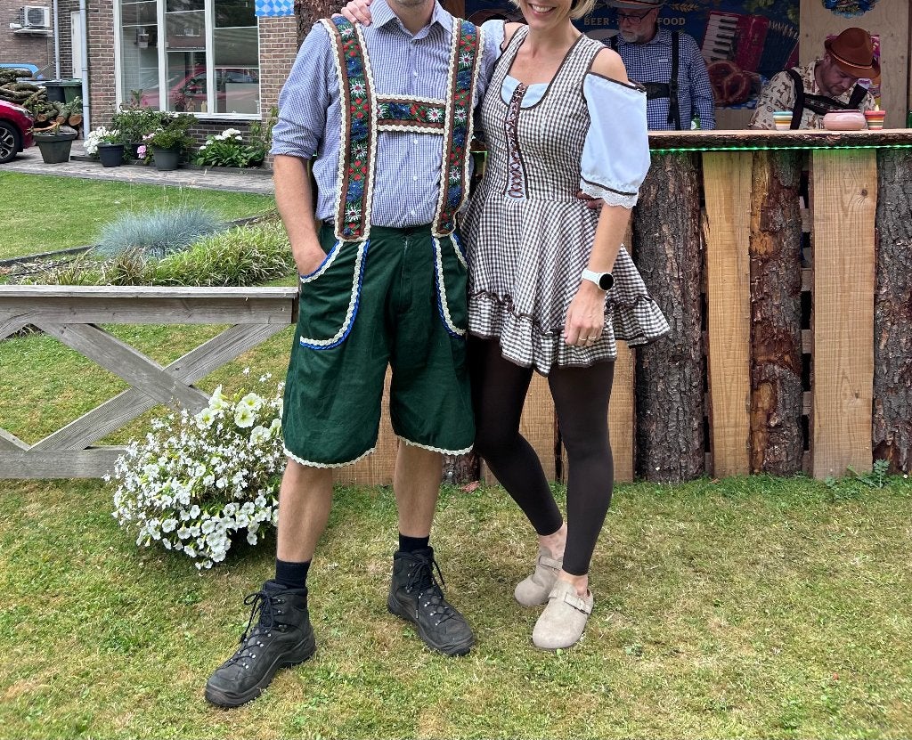 Lederhosen van Stof voor man, Ophalen of Verzenden, Zo goed als nieuw, Maat 48/50 (M), Kleding