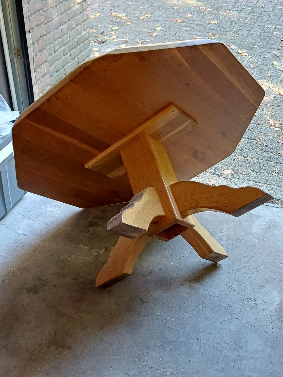 Massief houten eettafel - 100x100x52 cm, Ophalen, 50 – 75, 50 tot 100 cm, Vierkant