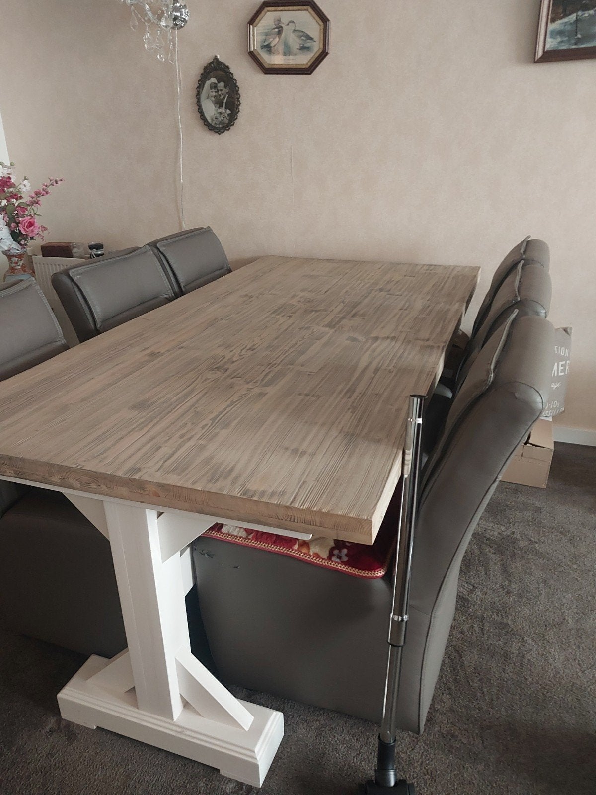 Tafel plus stoelen, Ophalen of Verzenden, Zo goed als nieuw, 4 tot 6 stoelen