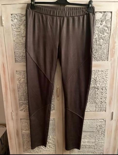 NIEUW !!! Legging Costes grijs leerlook maat XXL, Legging, Nieuw, Ophalen of Verzenden, Maat 44/46 (L)