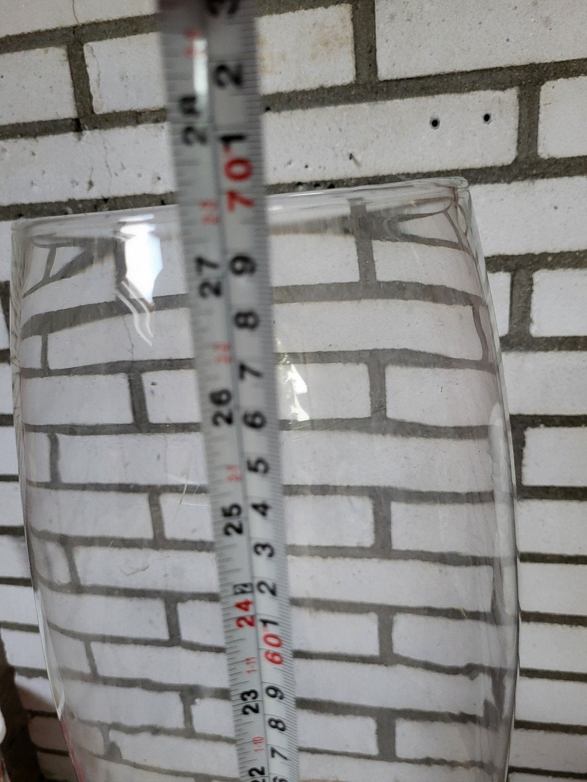 Hoge smalle vaas, Huis en Inrichting, Woonaccessoires | Vazen, Ophalen, Overige kleuren, Glas