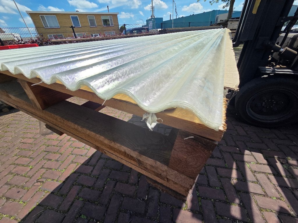 6 Polyester golfplaten lichtdoorlatend/ 4.50 m lang nr: D31, Ophalen, Overige materialen, Overige kleuren, Nieuw