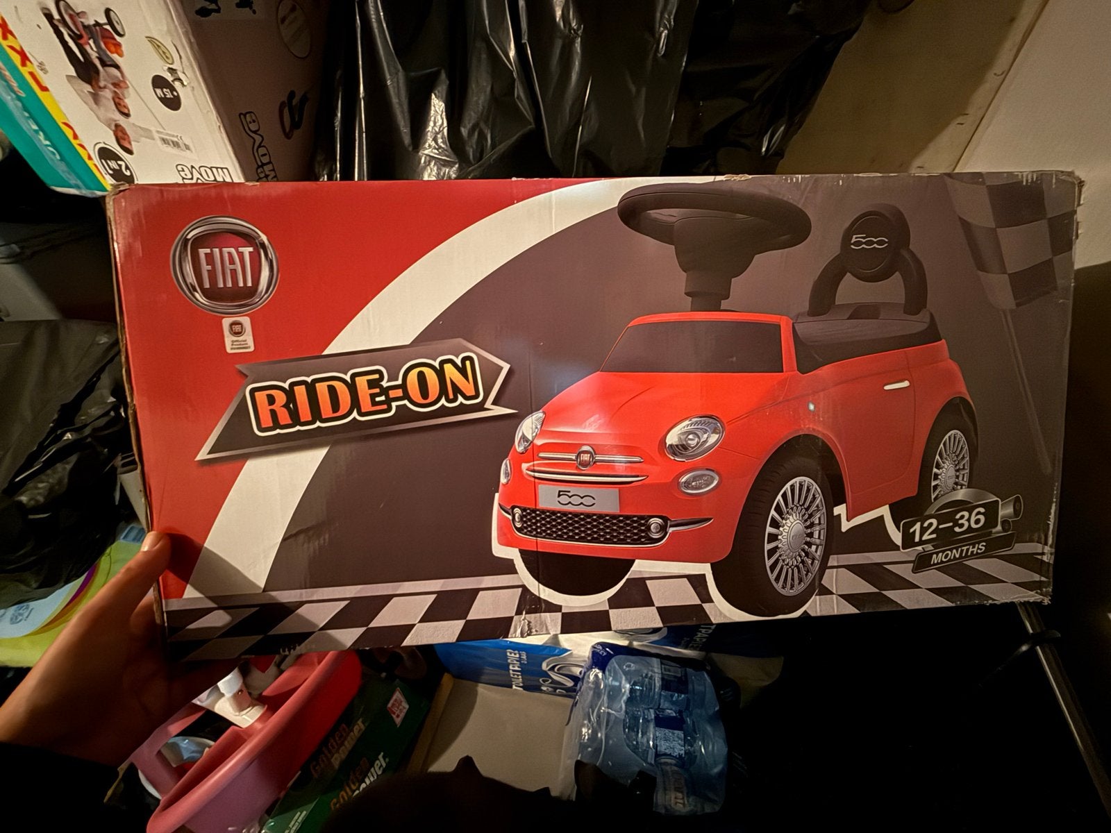 Nieuwe Fiat 500 Ride-On Loopauto voor Kinderen, Kinderen en Baby's, Ophalen of Verzenden, Nieuw, Loopvoertuig