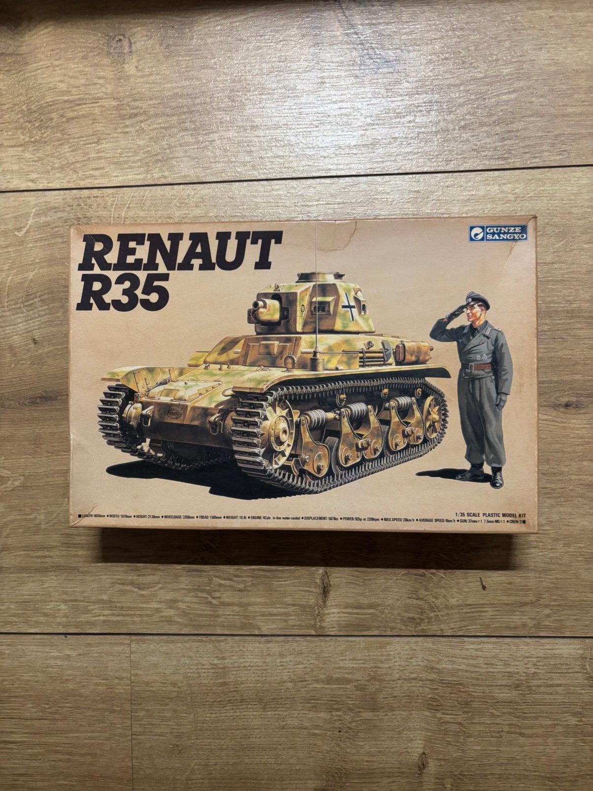 Gunze Sangyo 1/35 Renault R35, Hobby en Vrije tijd, Overige merken, Tank, 1:32 tot 1:50, Ophalen of Verzenden