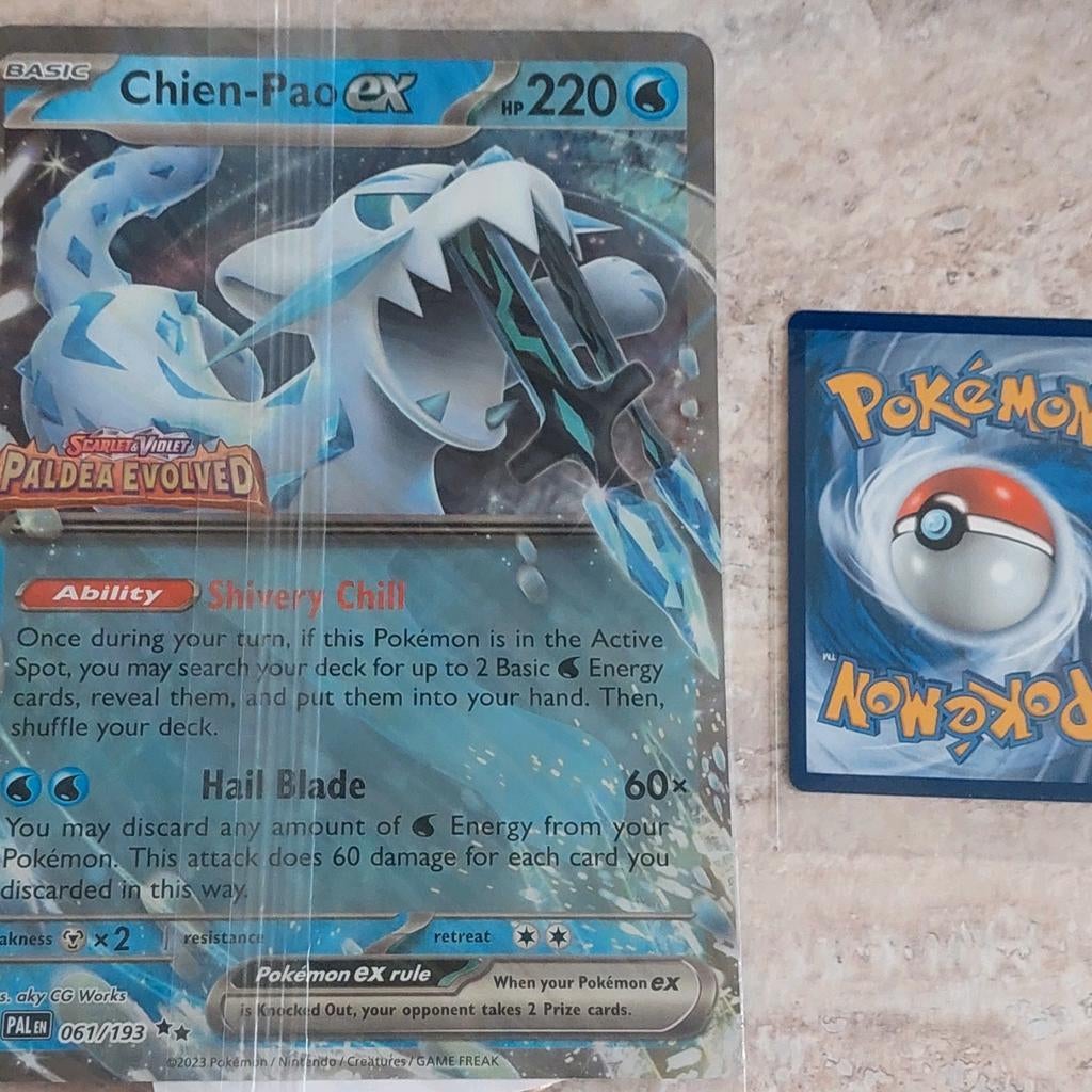 Oversides/jumbo pokemon kaarten Chien-pao, Ophalen of Verzenden, Nieuw