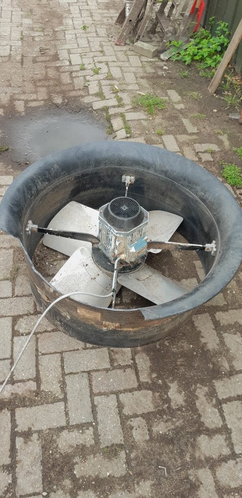 stienen ventilator 80 cm, Ophalen of Verzenden, Gebruikt