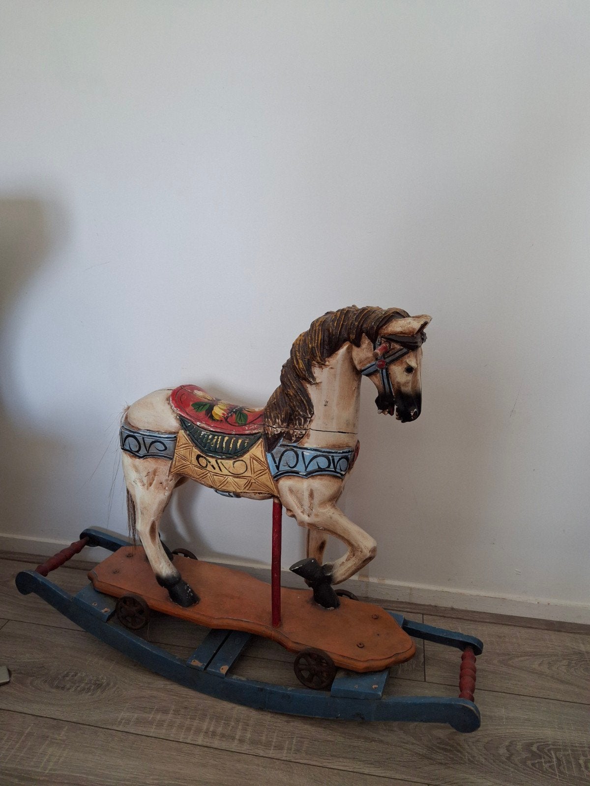 Antiek hobbelpaard - Uniek decoratiestuk, Ophalen of Verzenden