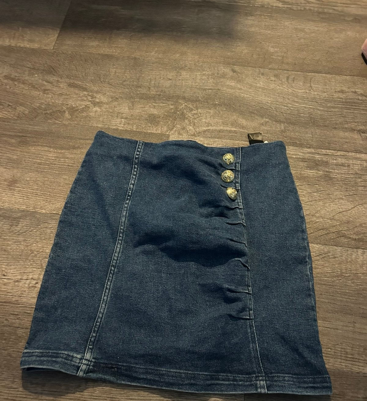 Nikkie spijker rokje, maat L, Ophalen of Verzenden, Zo goed als nieuw, Blauw, Boven de knie