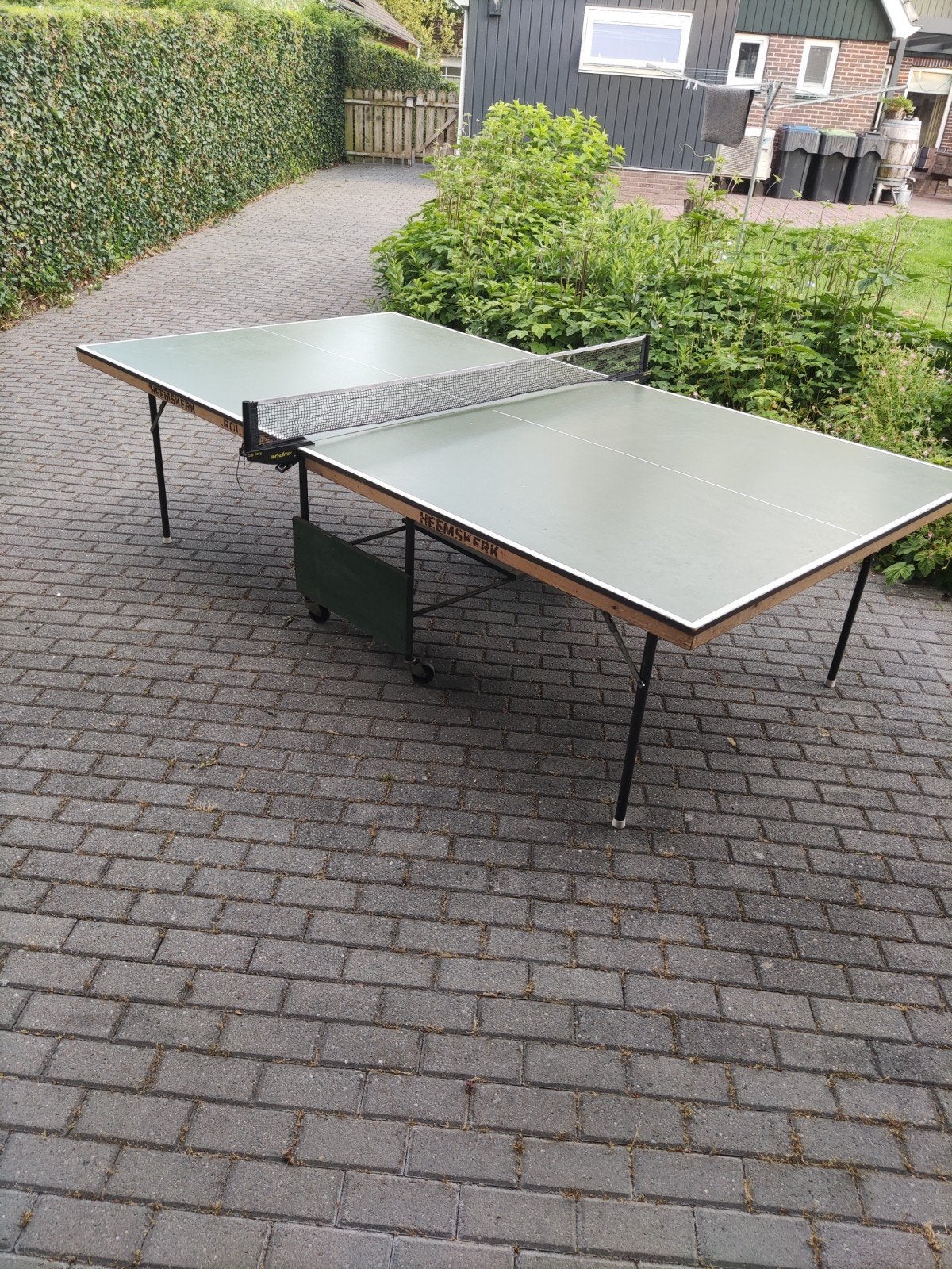 Heemskerk Tafeltennistafel - Inklapbaar en Verrijdbaar, Sport en Fitness, Tafeltennis, Ophalen, Gebruikt, Tafel Indoor, Verrijdbaar
