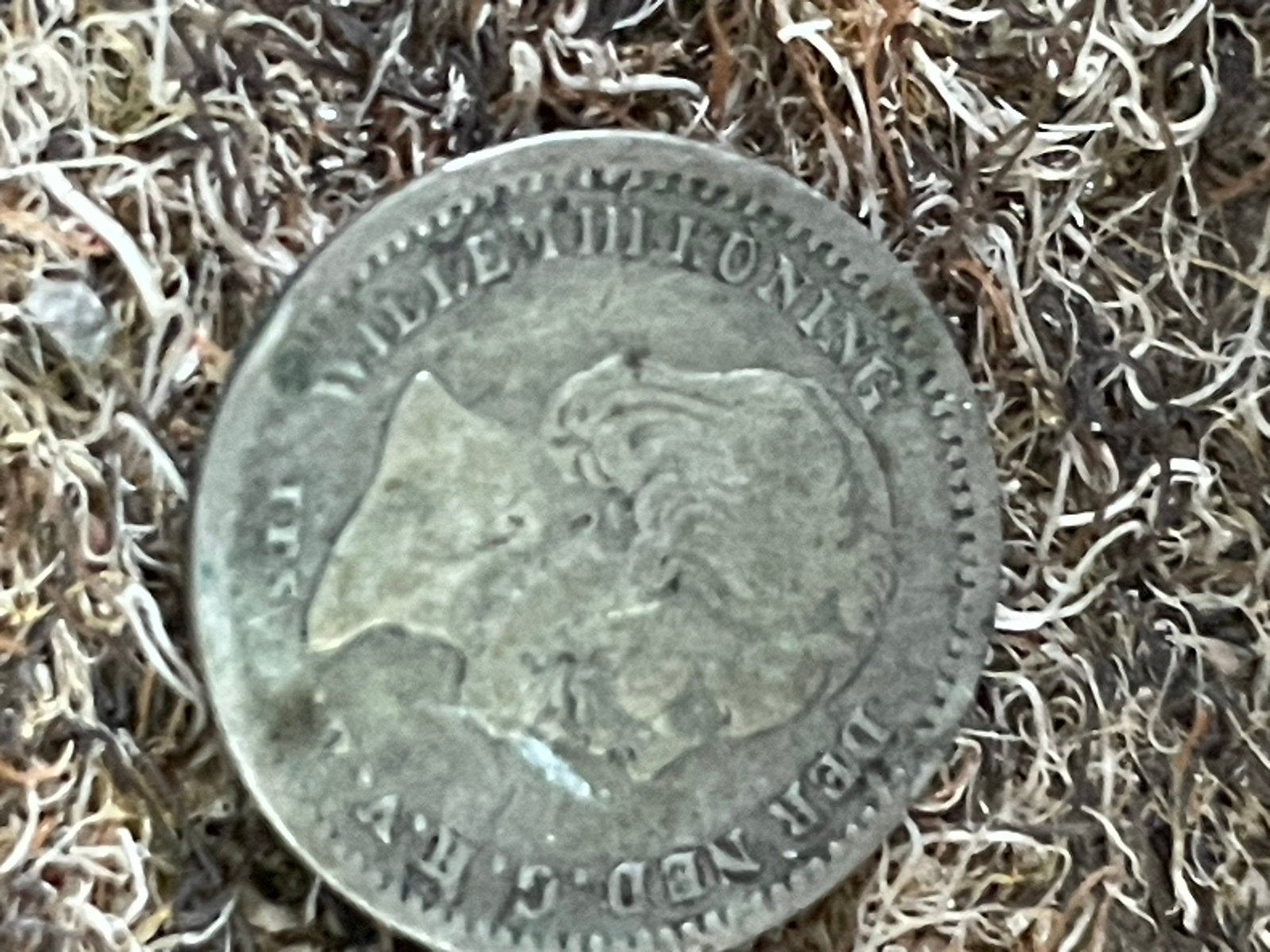 Zilveren 5 cent munt Willem III uit 1850, Koning Willem III, Zilver, Ophalen of Verzenden, Losse munt