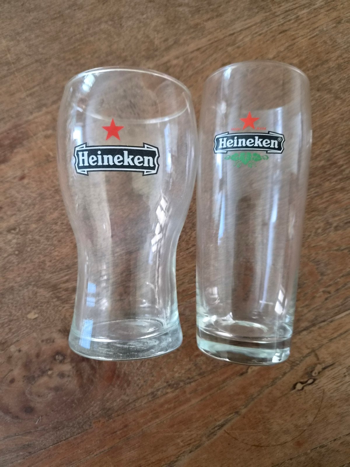 Set van 3 Heineken bierglazen, Ophalen, Gebruikt, Glas