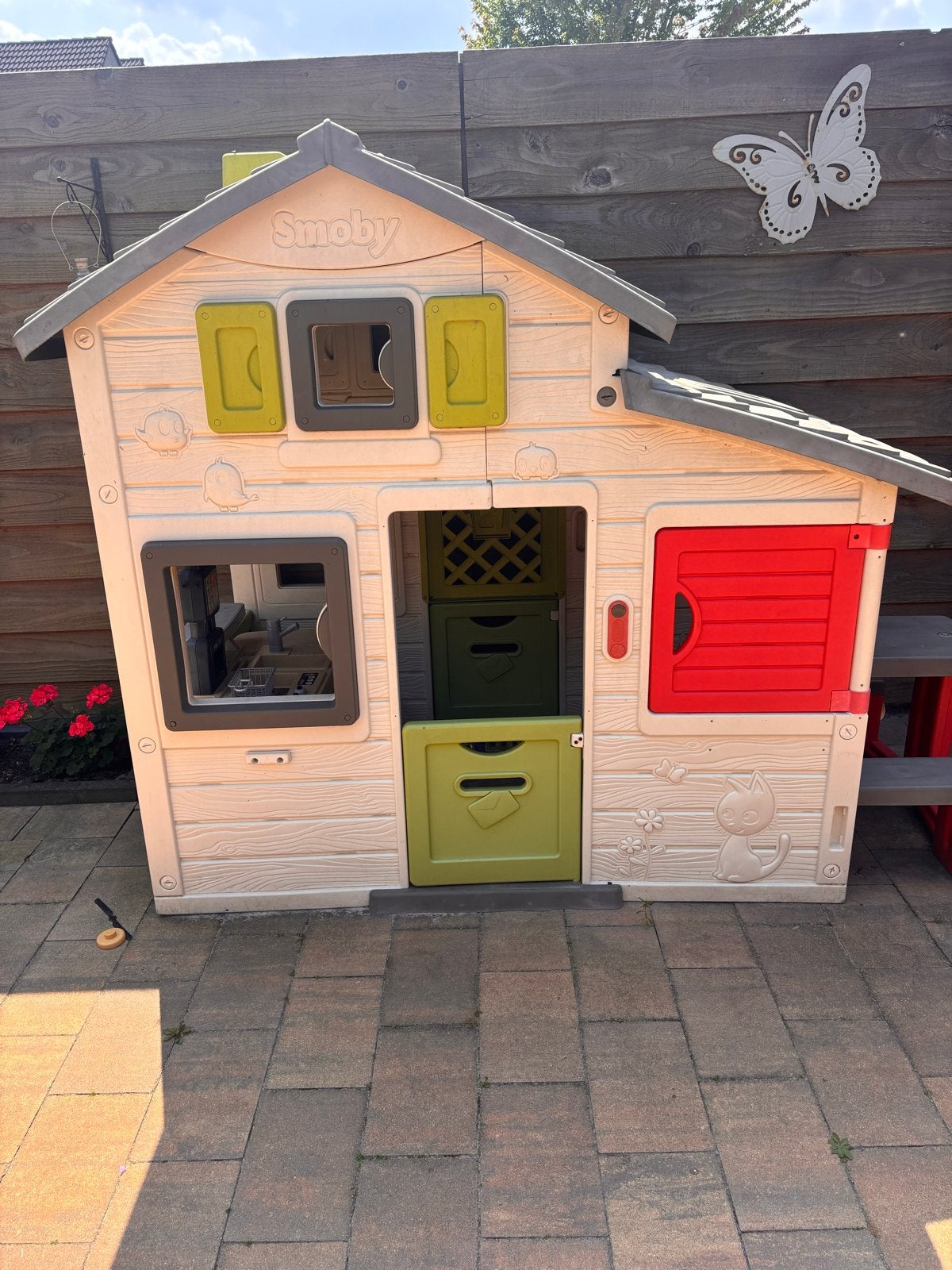Smoby Speelhuis met Keuken en Picknicktafel, Kinderen en Baby's, Ophalen, Gebruikt, Plastic