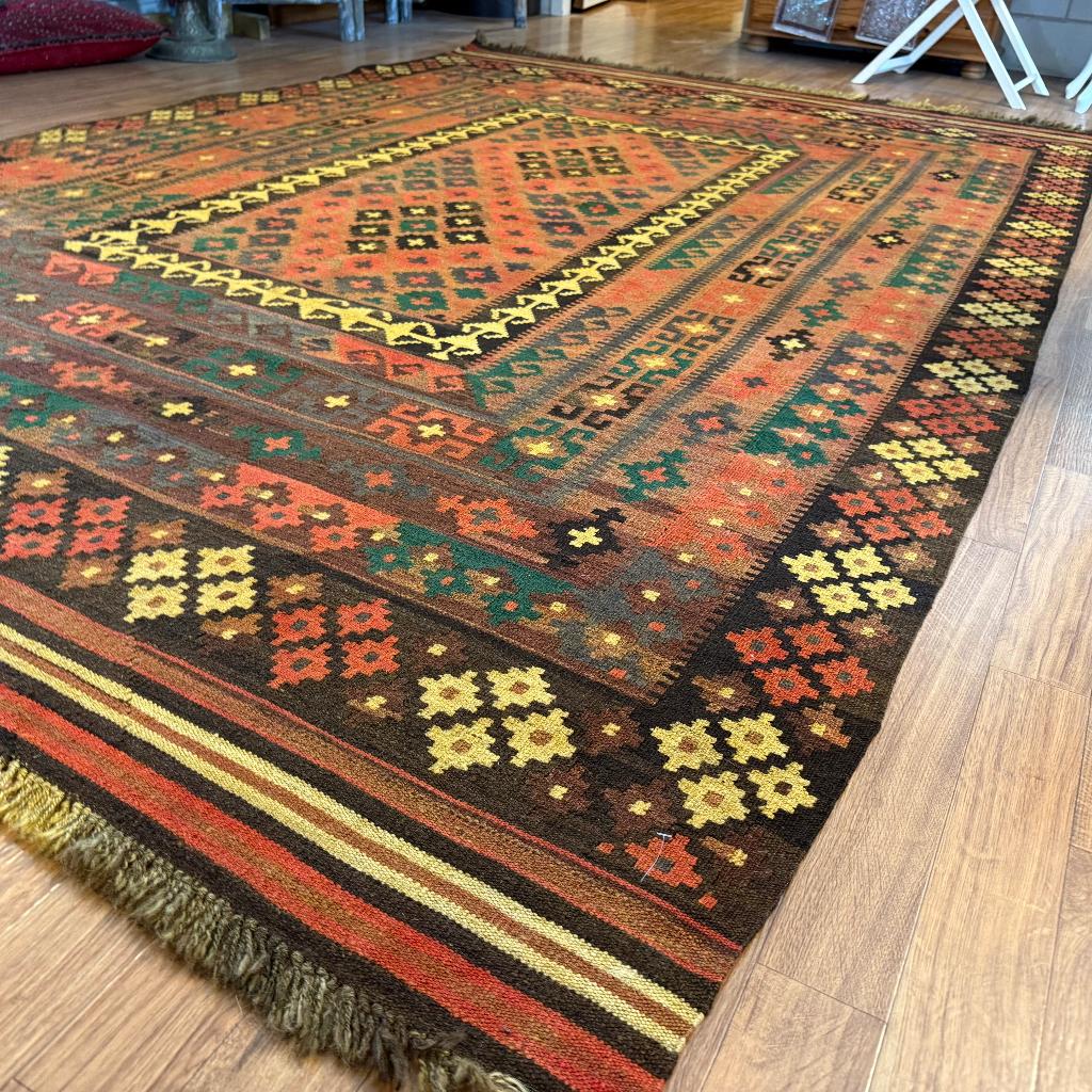 Trendy Vintage Kelim tapijt - Wol 312 x 200 cm – vloerkleed, Taag 63, 2491 CS, Den Haag (Forepark), Ophalen of Verzenden, 200 cm of meer