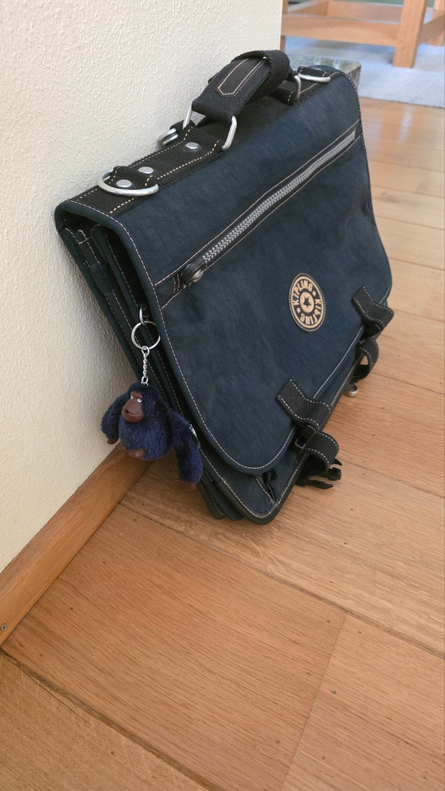 Kipling Aktetas/Schoudertas - Donkerblauw, Sieraden, Tassen en Uiterlijk, Tassen | Schooltassen, Gebruikt, Blauw, Aktetas of Boekentas