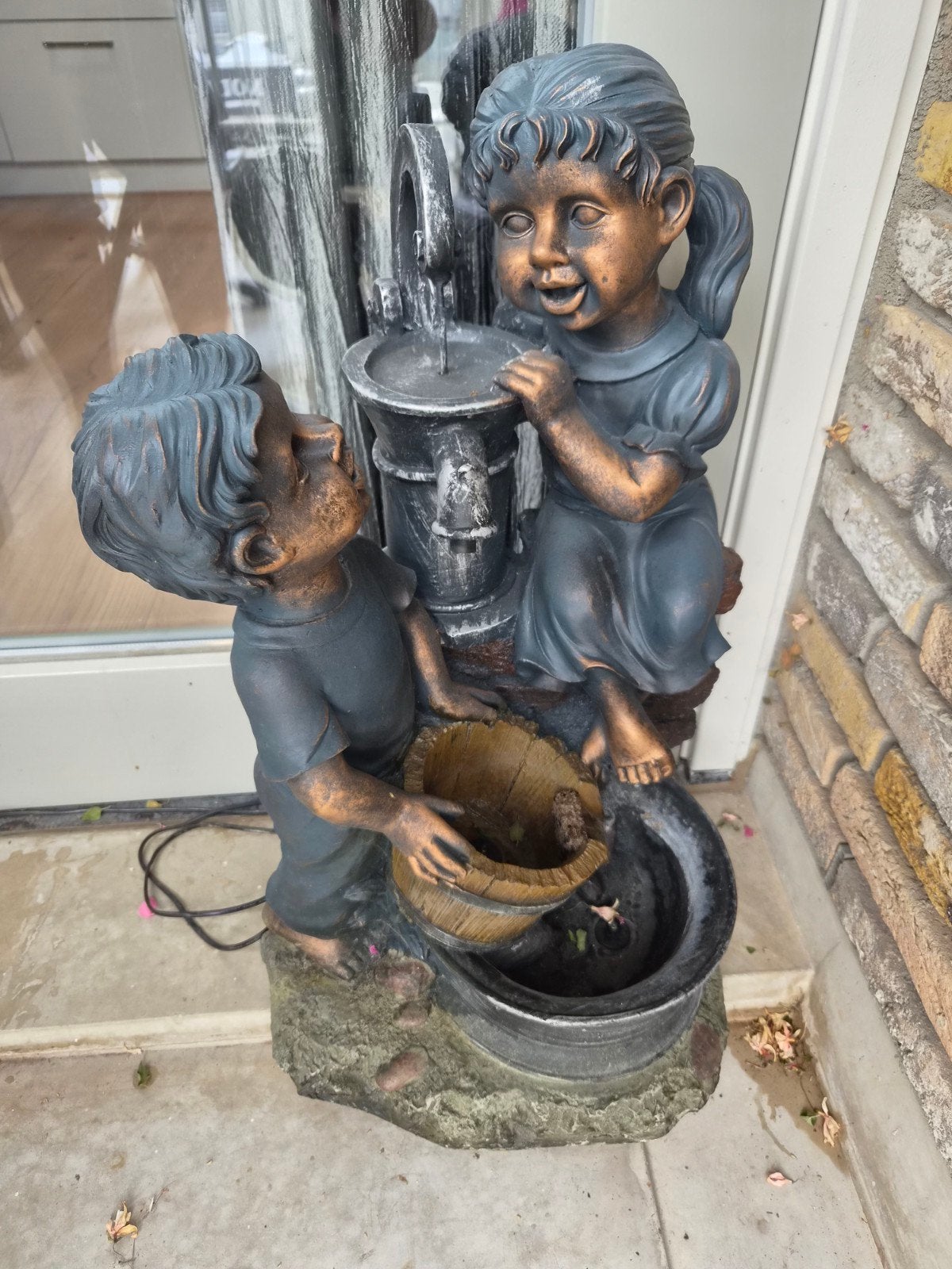 Leuke fontein met spelende kinderen, Tuin en Terras, Ophalen of Verzenden, Zo goed als nieuw, Fontein