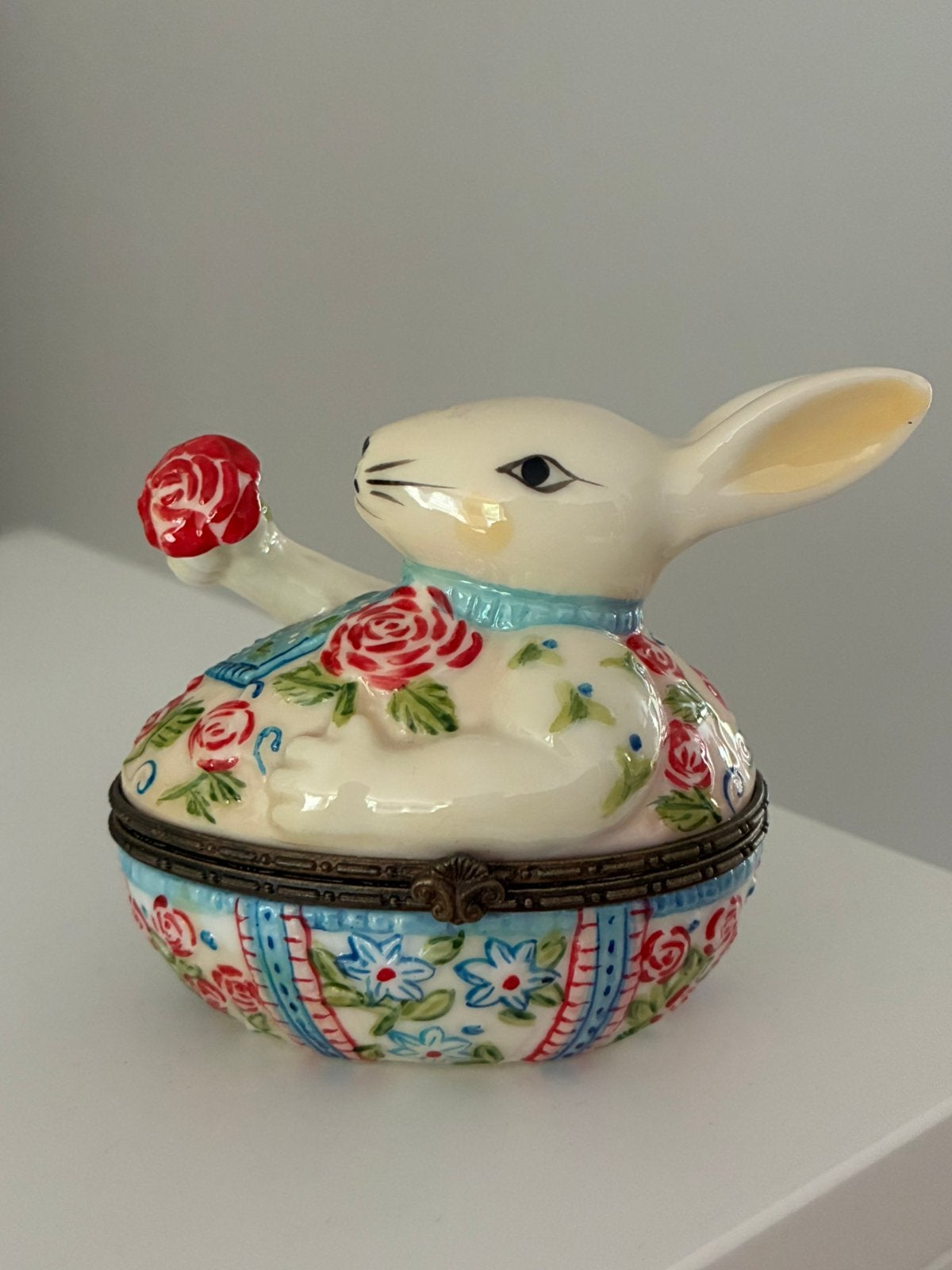 Villeroy Boch porselein doosje trinket box vintage konijn ei, Ophalen of Verzenden
