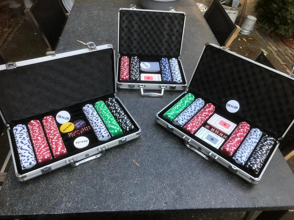 Pokerfiches in flightcase, Hobby en Vrije tijd, Ophalen of Verzenden