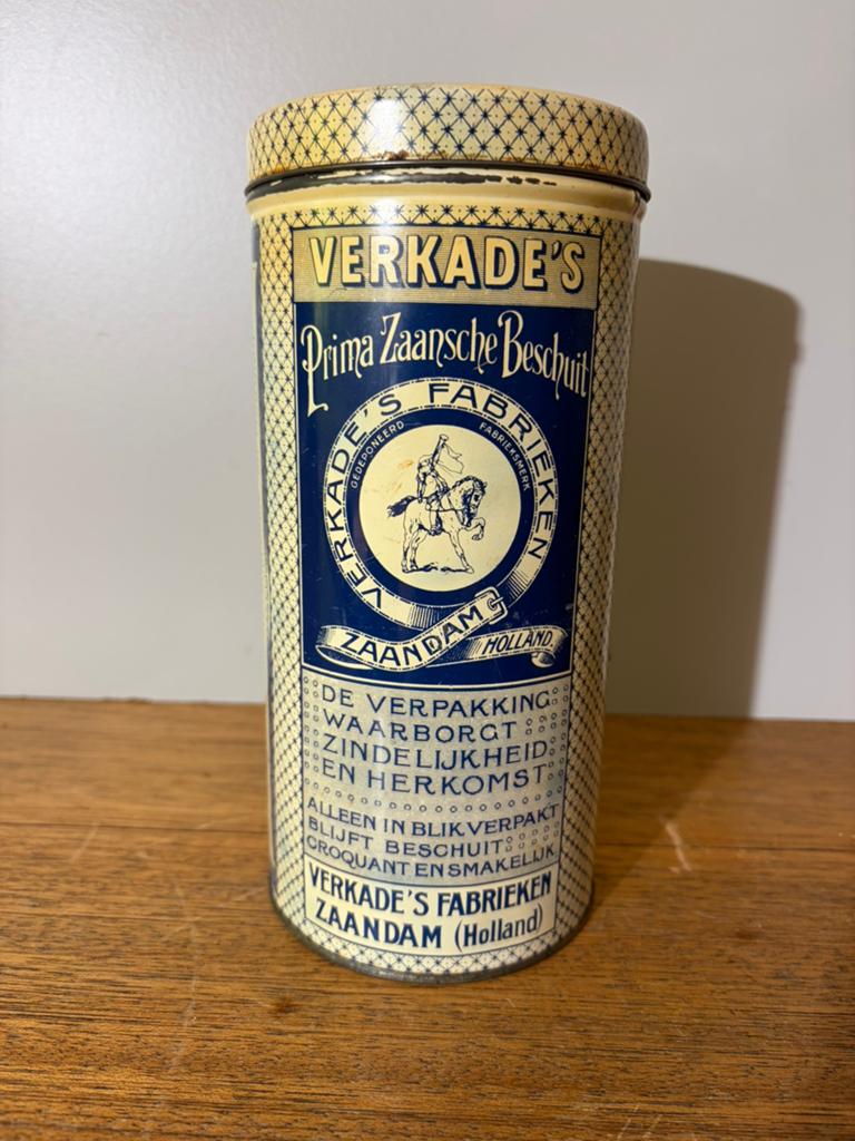 Vintage Verkade Zaansche beschuitblik replica 1886.685, Verzamelen, Blikken, Ophalen of Verzenden, Zo goed als nieuw, Beschuit