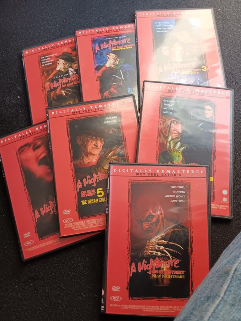 A nightmare on elm street 1 tot 7 dvd.s nieuwstaat horror, Ophalen of Verzenden, Zo goed als nieuw