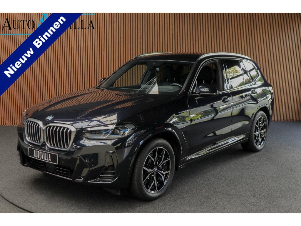 BMW X3 xDrive20i High Exe M-Pakket Leer Camera HUD ACC Navi, Gebruikt, Zwart, 4 cilinders, Zwart