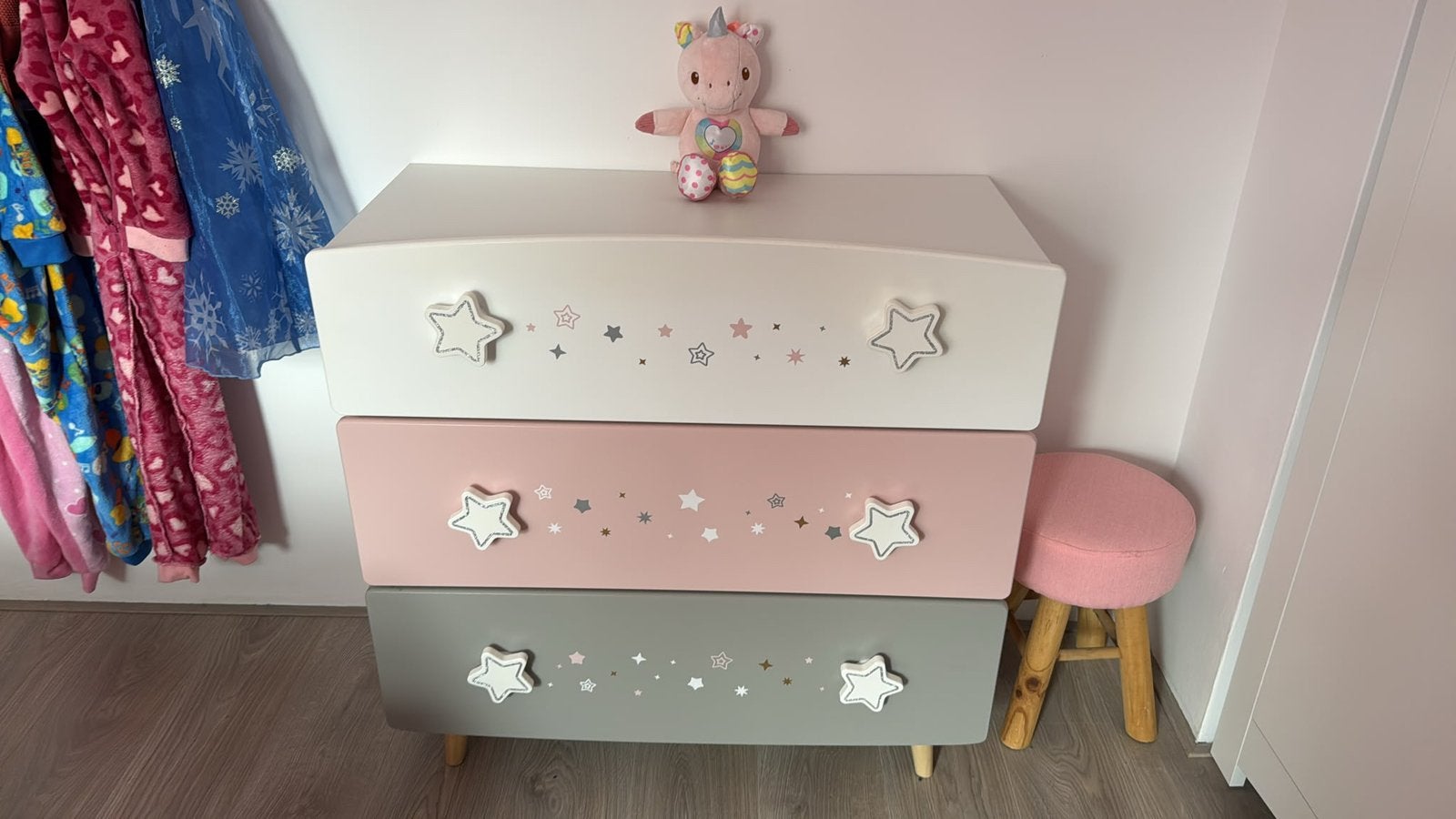 Roze commode/lakekast Stella, 50 tot 70 cm, Ophalen of Verzenden, 90 tot 105 cm, 100 cm of meer