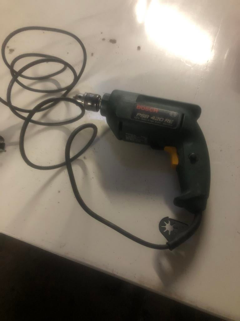 Bosch PSB 420 RE Boormachine, Boormachine, Gebruikt, Ophalen of Verzenden, Minder dan 400 watt