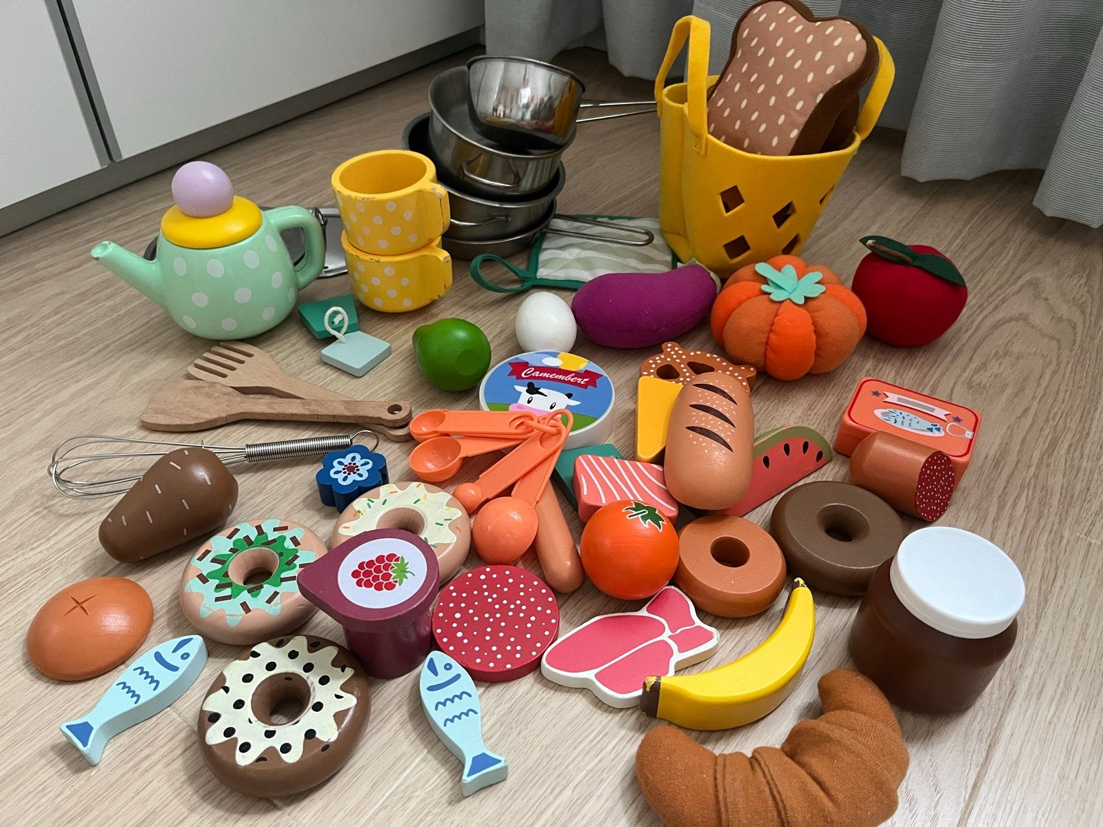 Uitgebreide set houten keuken speelgoed, Ophalen of Verzenden, Zo goed als nieuw, Jongen of Meisje
