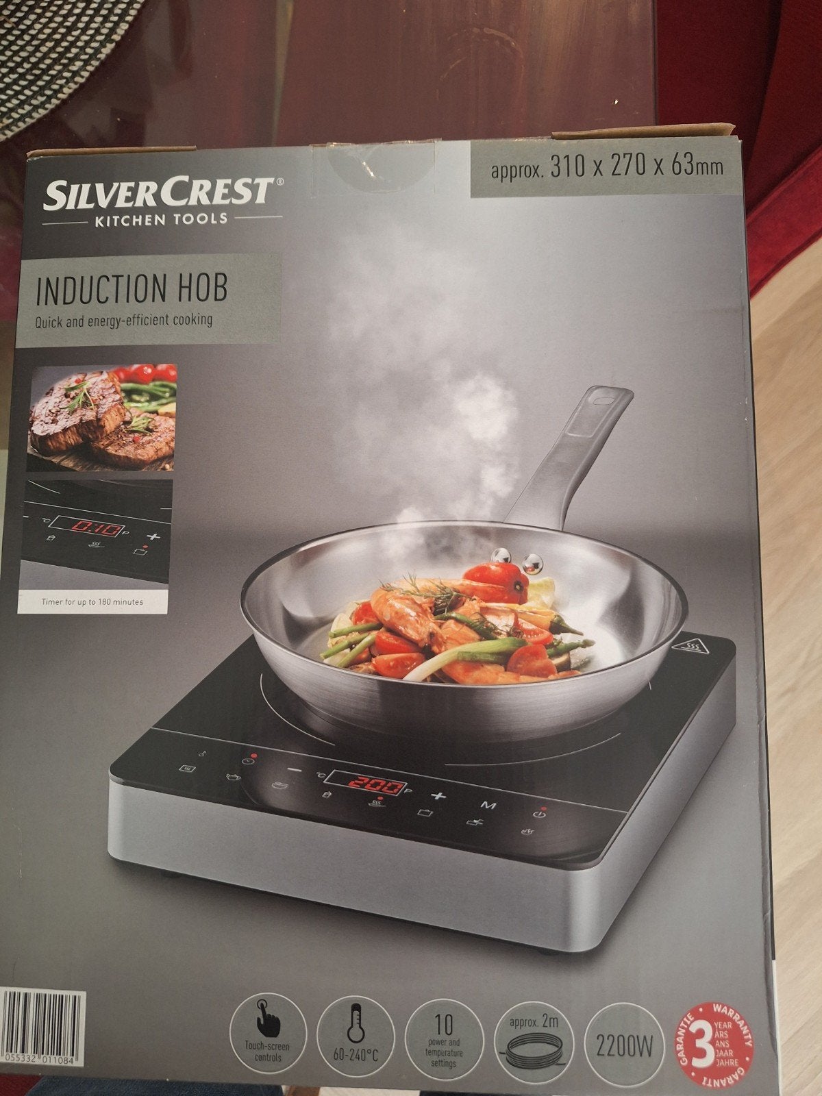 SilverCrest Inductiekookplaat - Nieuw in doos, Ophalen, Nieuw, 3 kookzones of minder, Inductie