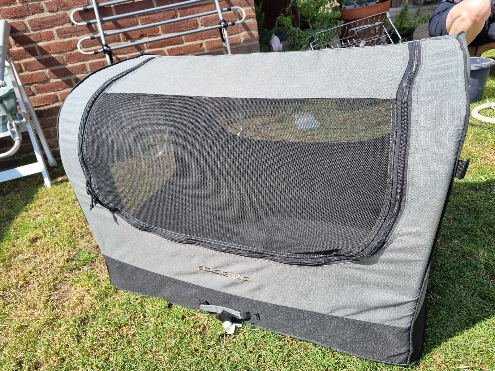 Decathlon Solognac Opvouwbare Hondenbench Maat L met Kussen, Dieren en Toebehoren, Ophalen, Gebruikt