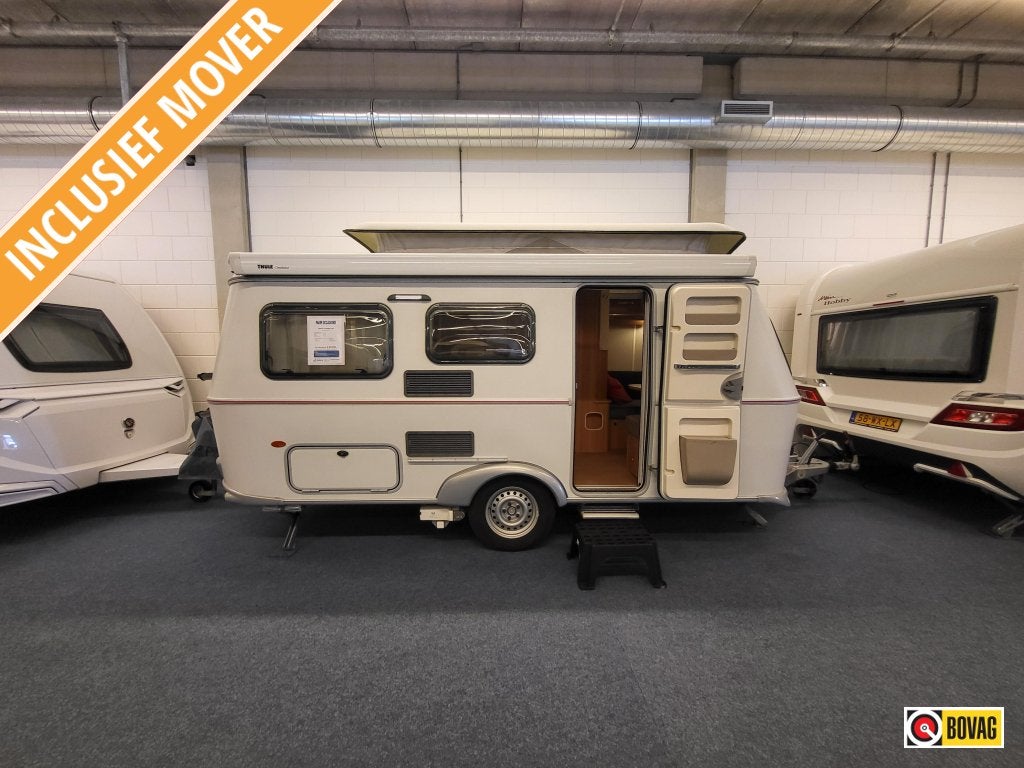 Eriba Touring 530; mover, cassetteluifel, fietsenrek achter, Standaardzit, Bedrijf, Eriba, Schokbreker
