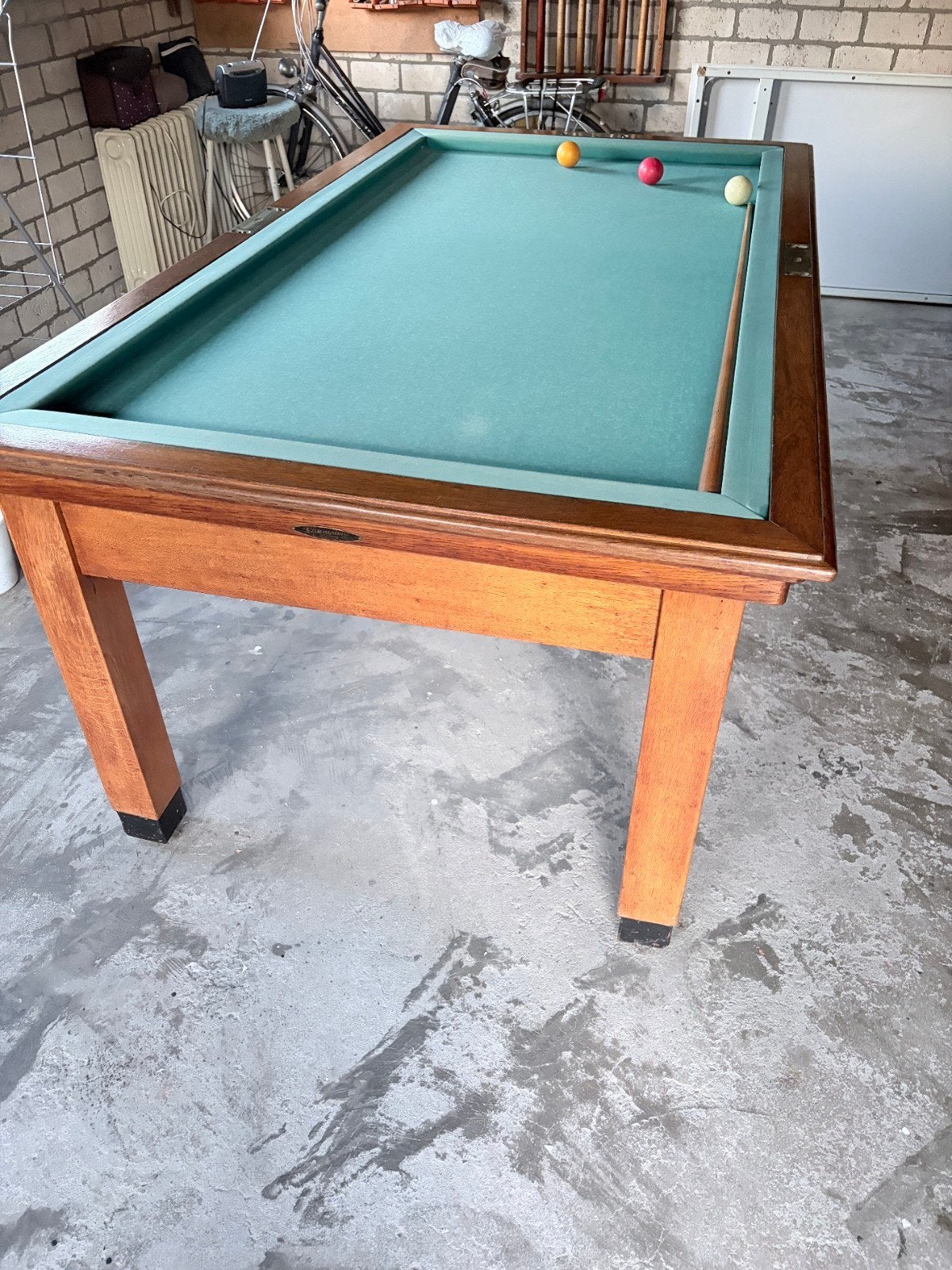Verwarmde biljarttafel 203 x 114cm, Ophalen, Gebruikt, Biljarttafel