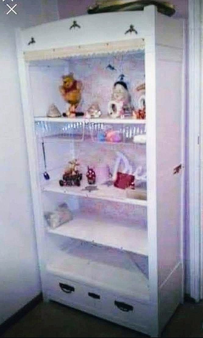 Antieke brocante meiden- kast, witgelakt, Antiek en Kunst, Antiek | Meubels | Kasten, Ophalen