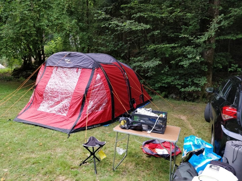 Vango opblaasbare tent 4 personen, Ophalen, Gebruikt, Tot en met 4