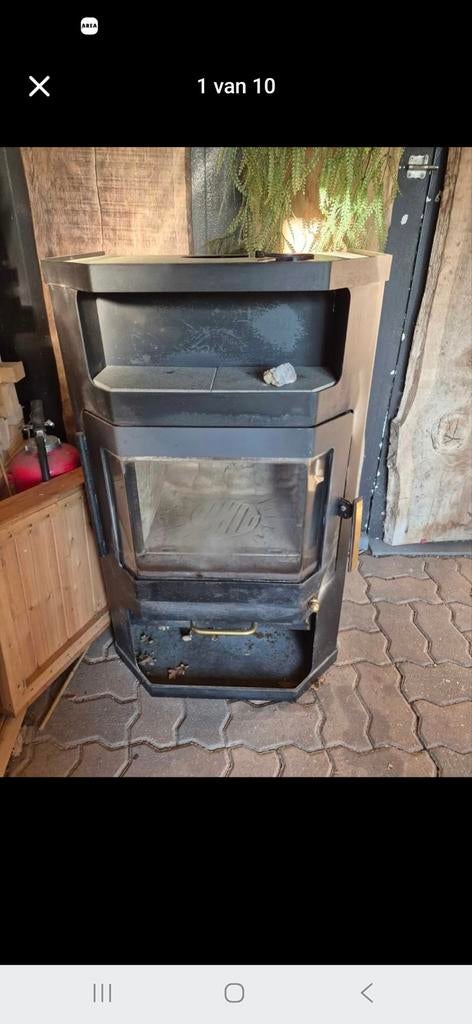 Grote 8 kW Houtkachel - Nieuw steen nodig, Huis en Inrichting, Kachels, Ophalen, Gebruikt, Houtkachel, Vrijstaand