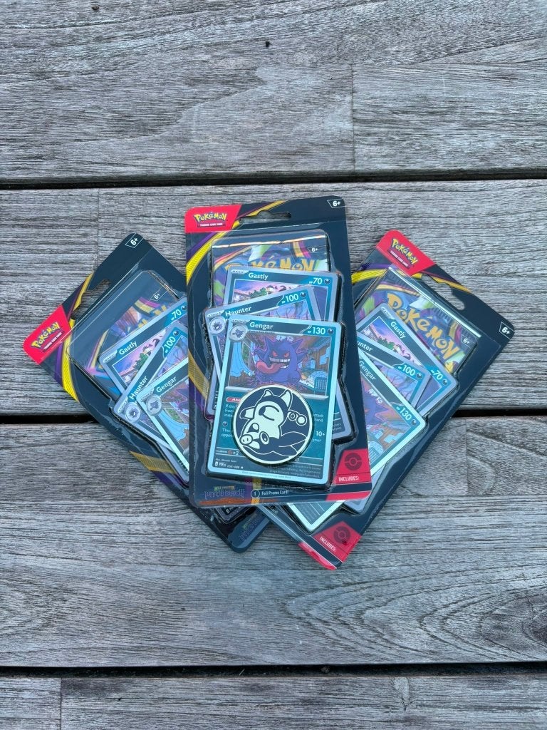 3x Pokémon Pitch Black Premium Checklane Gengar, Ophalen of Verzenden, Nieuw, Booster